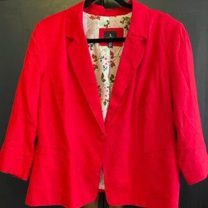 Jules & Leopold Red Linen Blazer XL